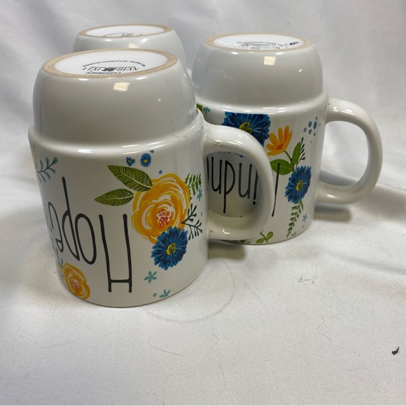 Coffee Mug Tea Cup Faith Hope Kindness Floral Spring Design “Leaf & Bean” - Picture 3 of 11